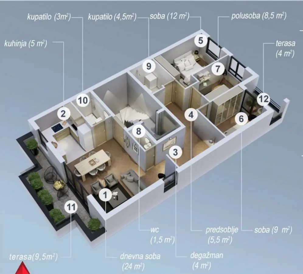 Beograd Zvezdara  novogradnja  uknjizeni Troiposoban stanovi 330000 evra 