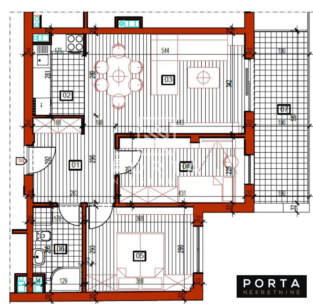 Trosoban stanovi Zemun Zemun centar 203670 evra 