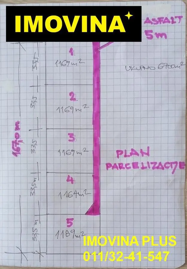  uknjizeni plac Lazarevac - 16500 evra 