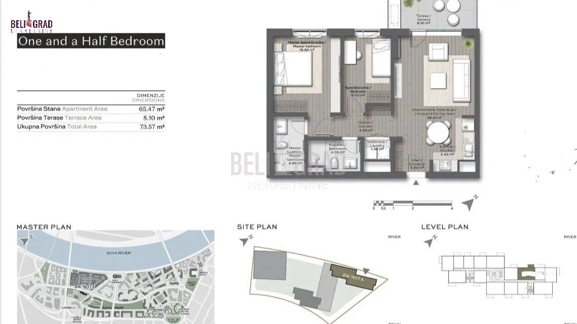 Beograd Savski venac  novogradnja Trosoban stanovi 320000 evra 