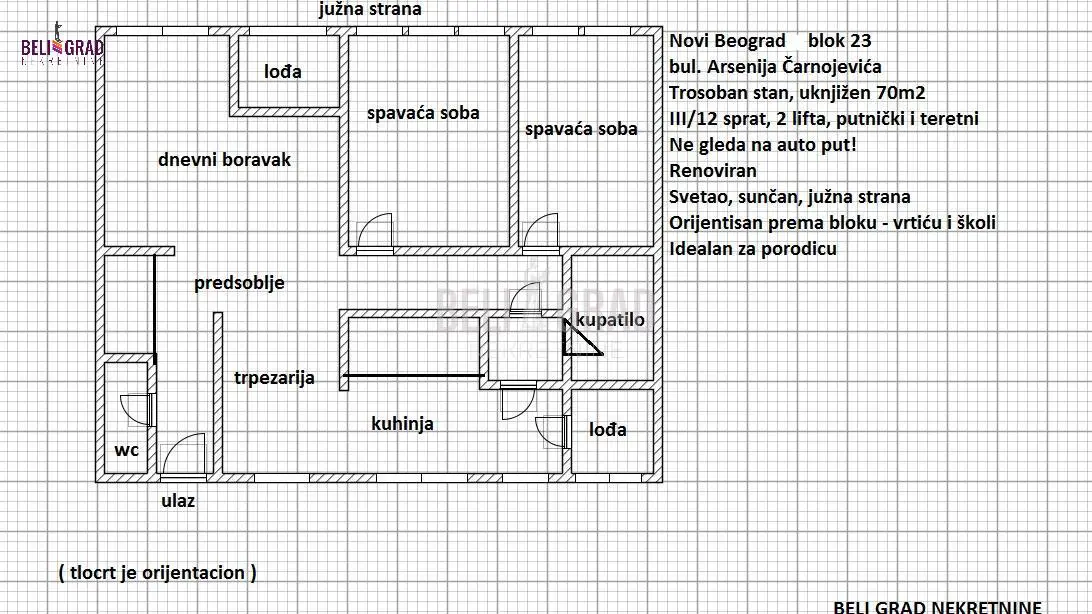 Beograd   uknjizeni Trosoban stanovi 264000 evra 