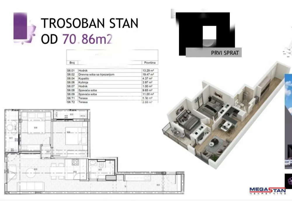 stanovi Beograd Tetovska Trosoban 