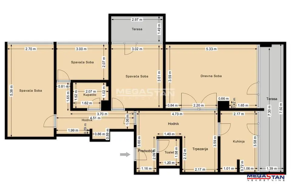 Beograd Rakovica Troiposoban stanovi 184000 evra