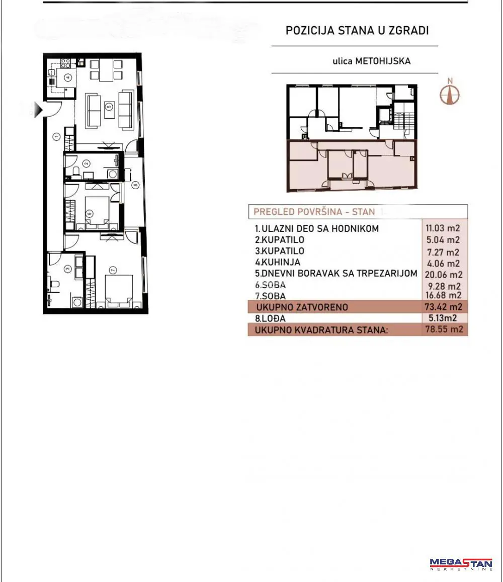  novogradnja Dvoiposoban stanovi Vračar Crveni krst 276500 evra 