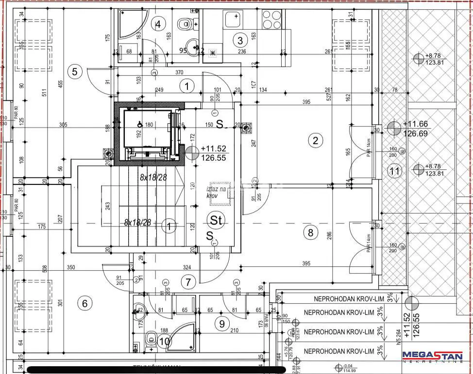 Četvorosoban stanovi Palilula Zira 286364 evra 