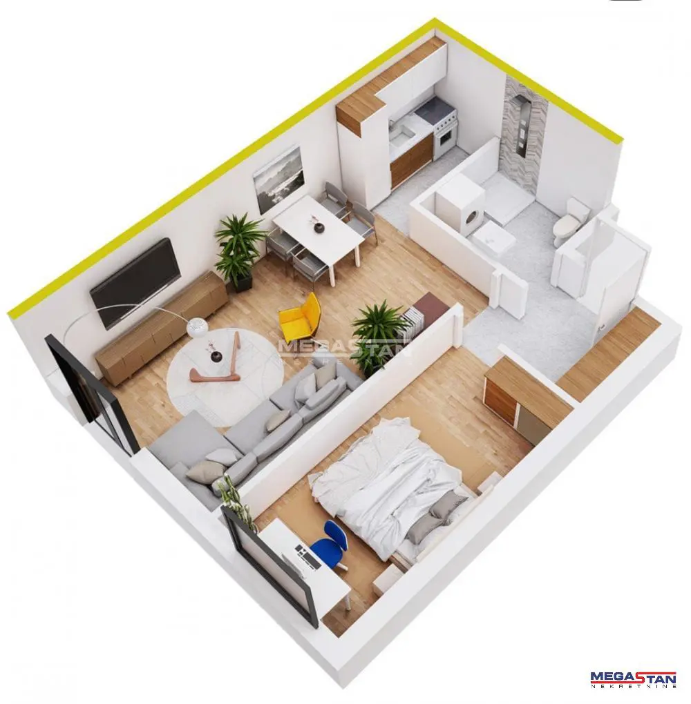 stanovi JUŽNO-BANATSKI OKRUG  novogradnja Dvosoban 