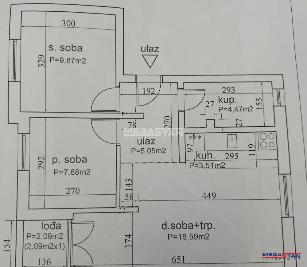 stanovi Beograd JNA Dvoiposoban 