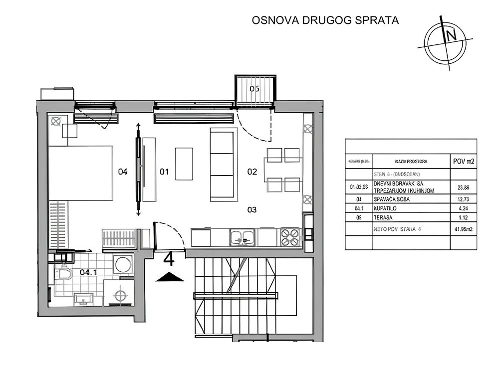 Dvosoban stanovi Stari Grad Dorćol donji 215000 evra 