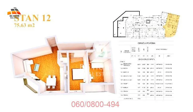 stanovi Beograd Vojvode Vlahovića Trosoban 