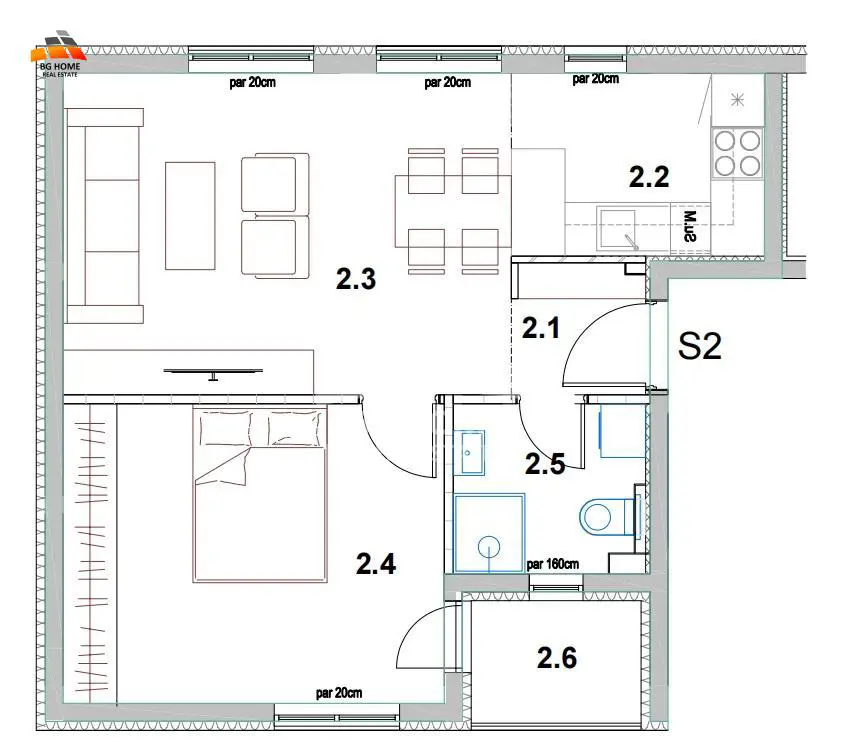  novogradnja Jednoiposoban stanovi Palilula Borča 96054 evra 
