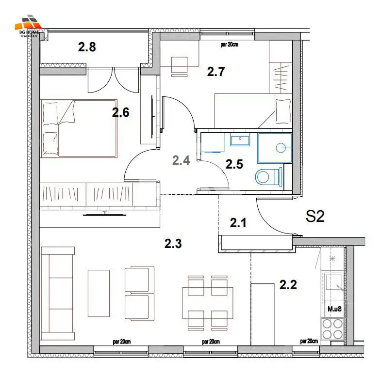  novogradnja Trosoban stanovi Palilula Borča 107437 evra 