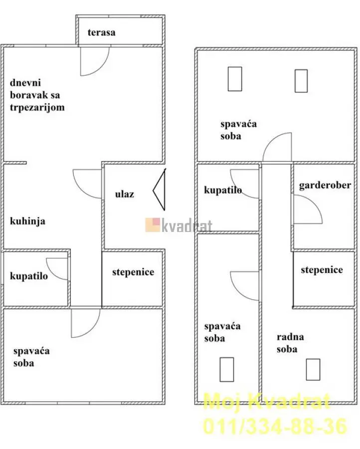 stanovi Beograd Lekino Brdo Maksima Gorkog  uknjizeni Četvoroiposoban 