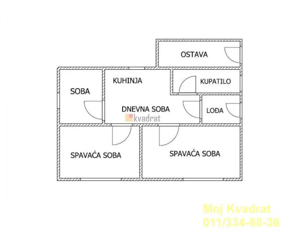 stanovi Beograd Barajevo (mesto) Svetosavska  uknjizeni Trosoban 