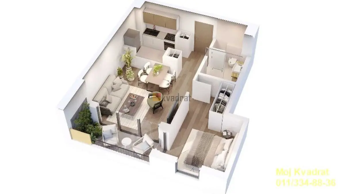 stanovi Beograd Zeleno Brdo Bulevar kralja Aleksandra  novogradnja Dvosoban 