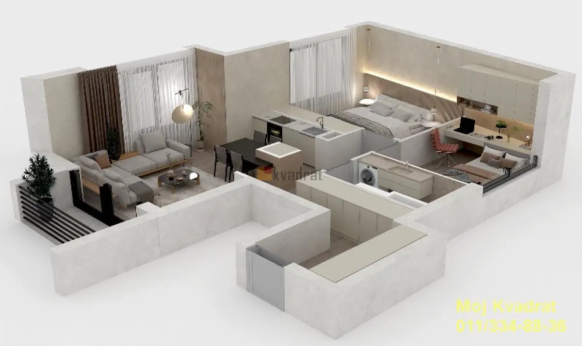  novogradnja Dvoiposoban stanovi Zvezdara Vukov spomenik 266240 evra 