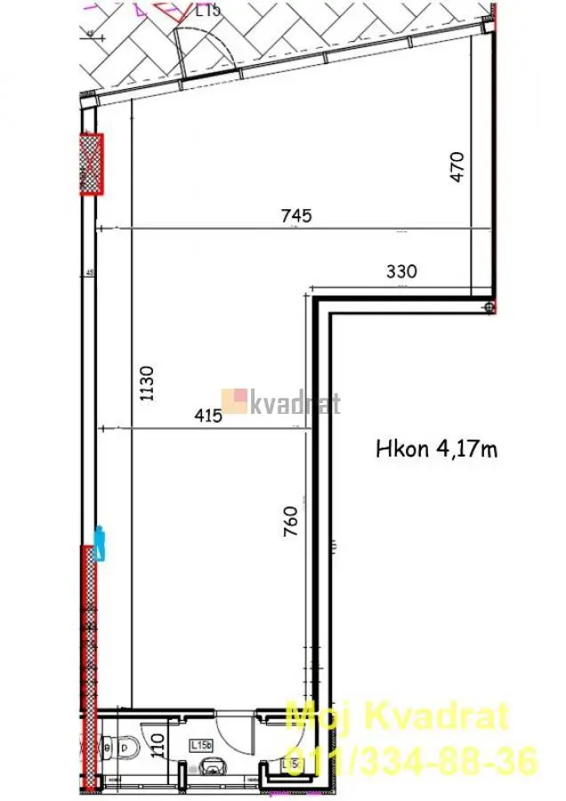 poslovni prostor Novi Beograd Paviljoni i Institut za majku i dete 2150 evra 