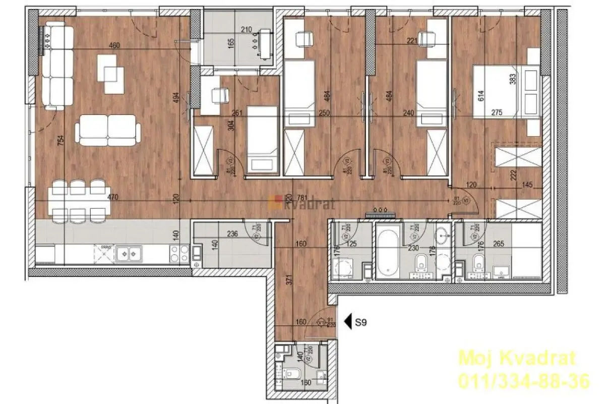  novogradnja Četvorosoban stanovi Novi Beograd Bežanijski blokovi (61 do 64) 386000 evra 