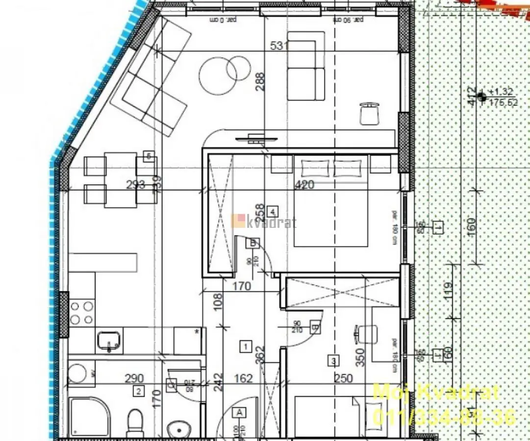 stanovi Beograd Učiteljsko Naselje  novogradnja Dvosoban 