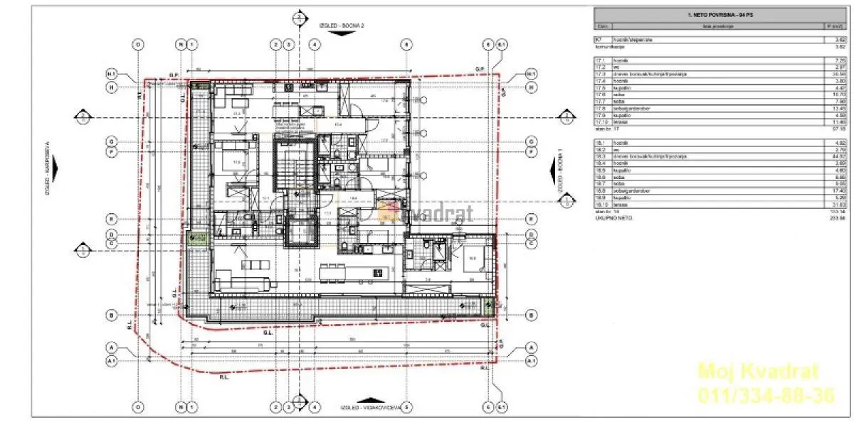 stanovi Beograd Banovo Brdo Karpoševa  novogradnja Četvorosoban 
