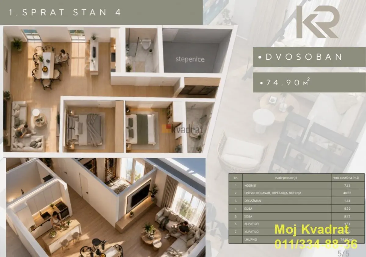 Beograd Zemun  novogradnja Trosoban stanovi 314580 evra 