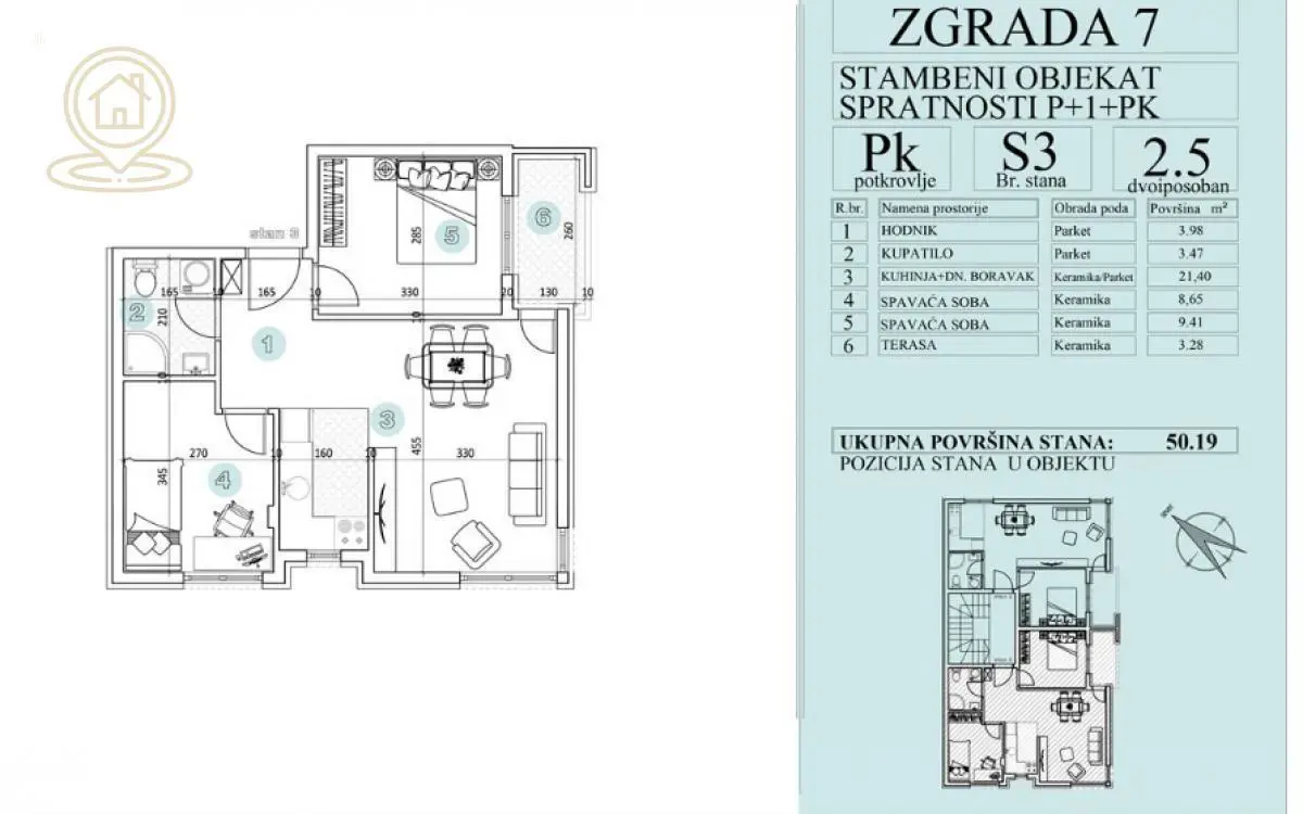 Novi Sad Petrovaradin Dvoiposoban stanovi 88083 evra 