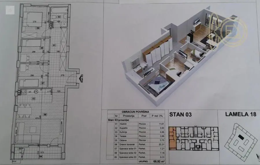 Novi Sad Avijatičarsko naselje  novogradnja  uknjizeni Četvorosoban stanovi 151800 evra 