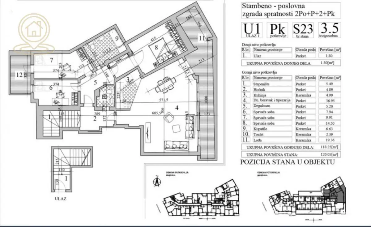  novogradnja Troiposoban stanovi Grbavica - 294908 evra 