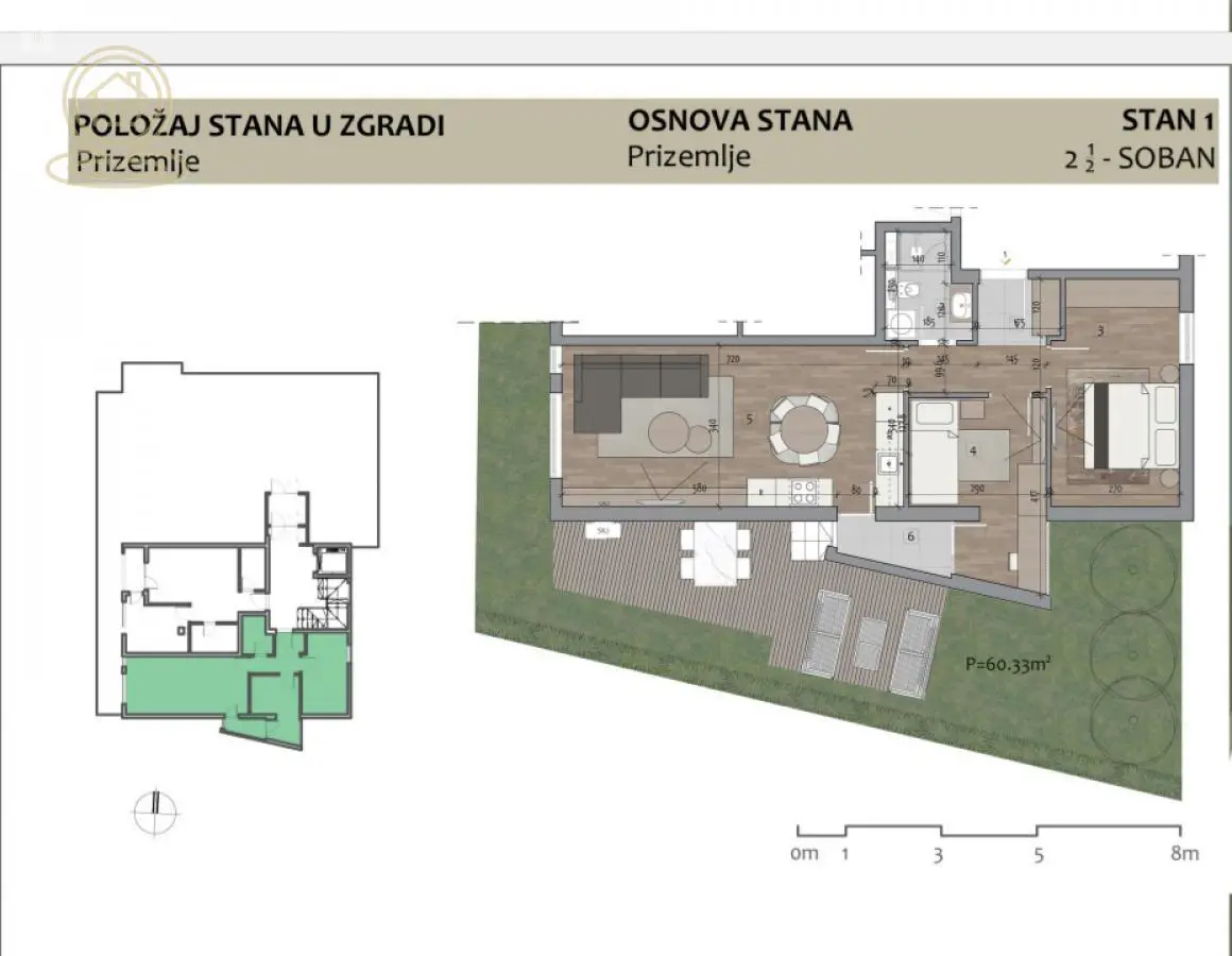 Dvoiposoban stanovi Mediana - 112600 evra 
