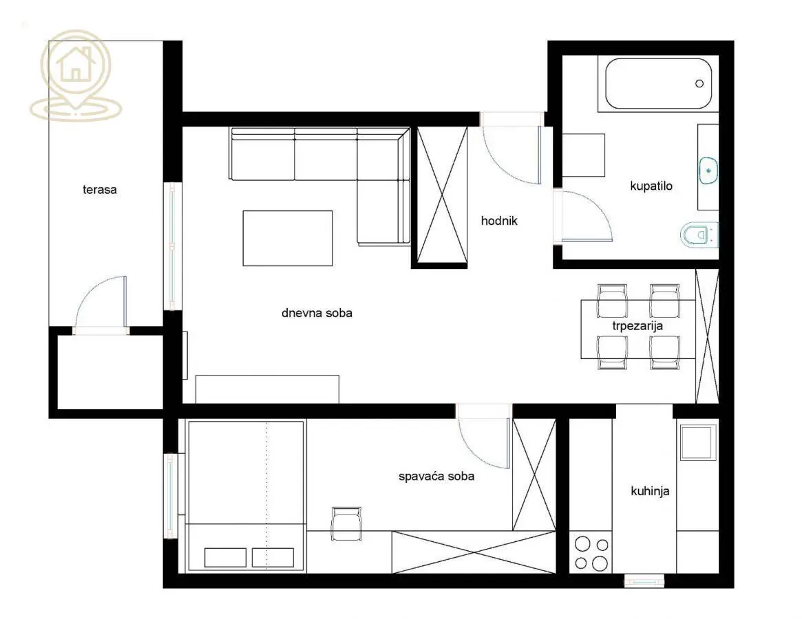 Novi Sad   uknjizeni Dvosoban stanovi 135960 evra 