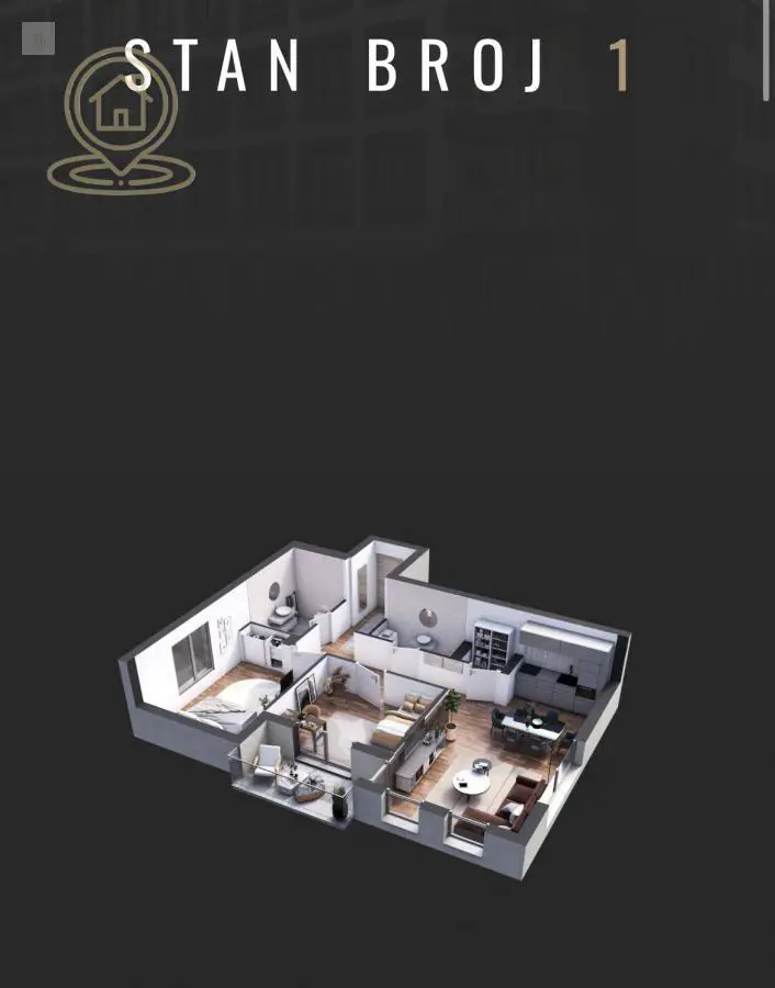  novogradnja Trosoban stanovi Sremska Kamenica - 194346 evra 