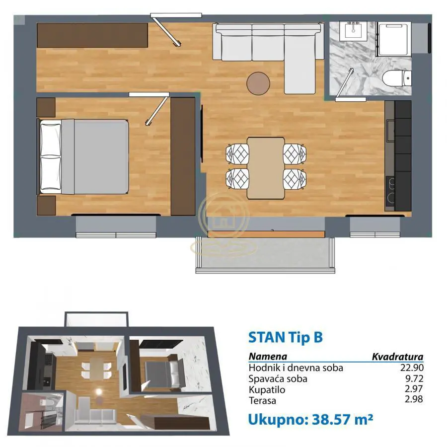 stanovi Niš Durlan  novogradnja  uknjizeni Jednosoban 