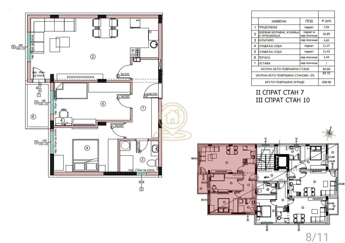 Dvoiposoban stanovi Pantelej - 118242 evra 