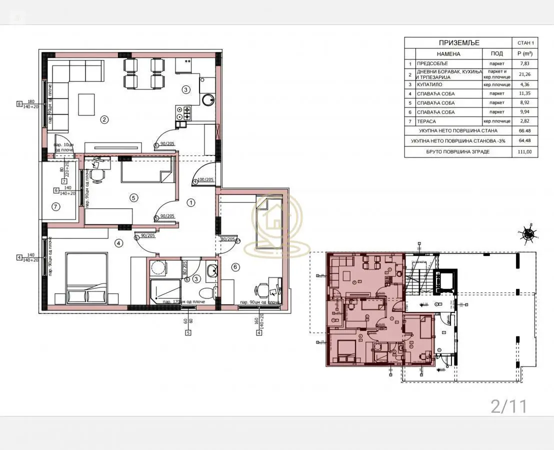 Niš Pantelej Troiposoban stanovi 119664 evra 