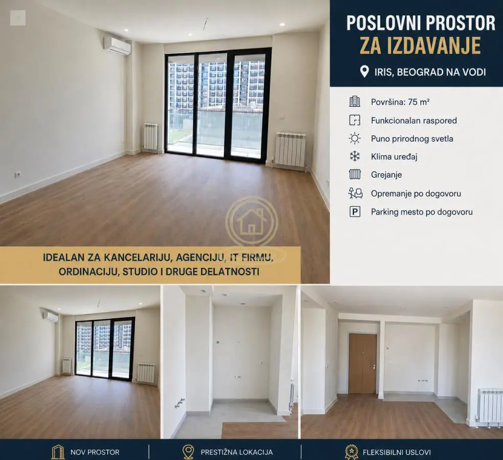 Beograd Savski venac  novogradnja poslovni prostor 1500 evra 