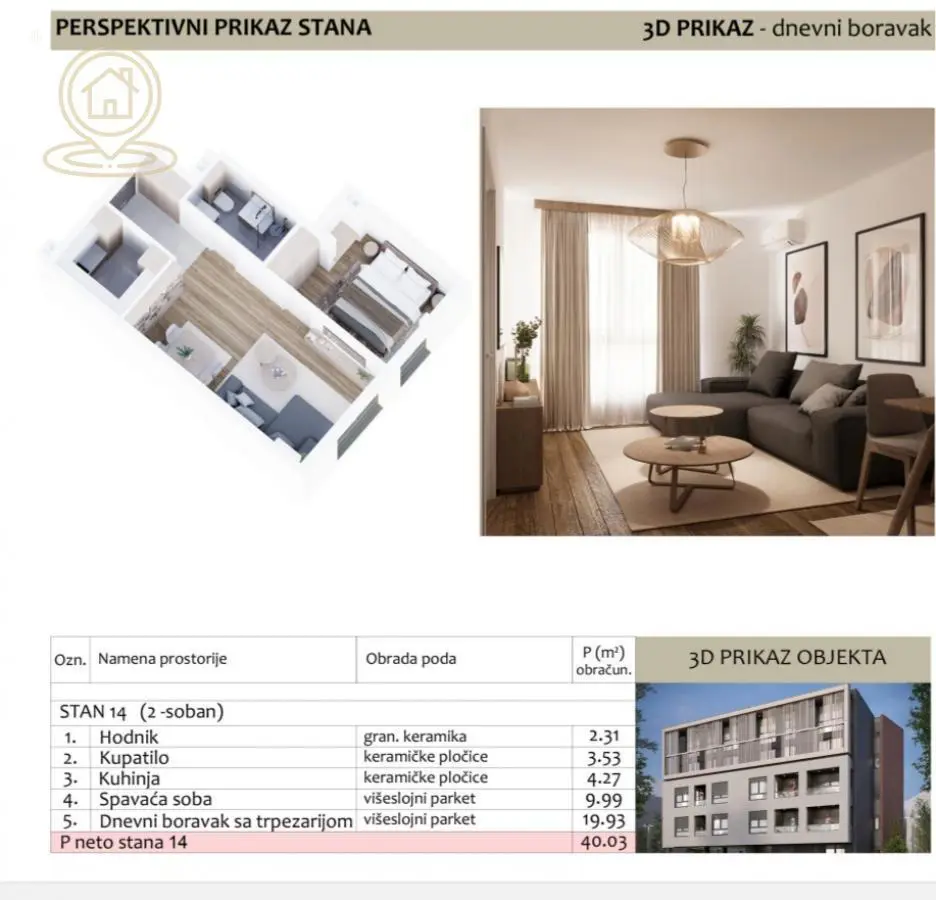 Niš Medijana Dvosoban stanovi 102500 evra 