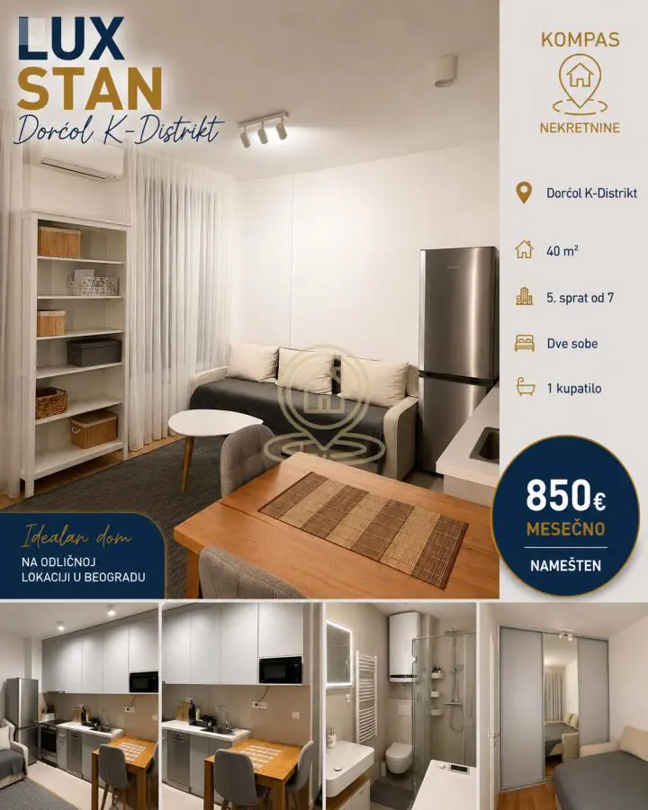  novogradnja Dvosoban stanovi Stari Grad - 850 evra 