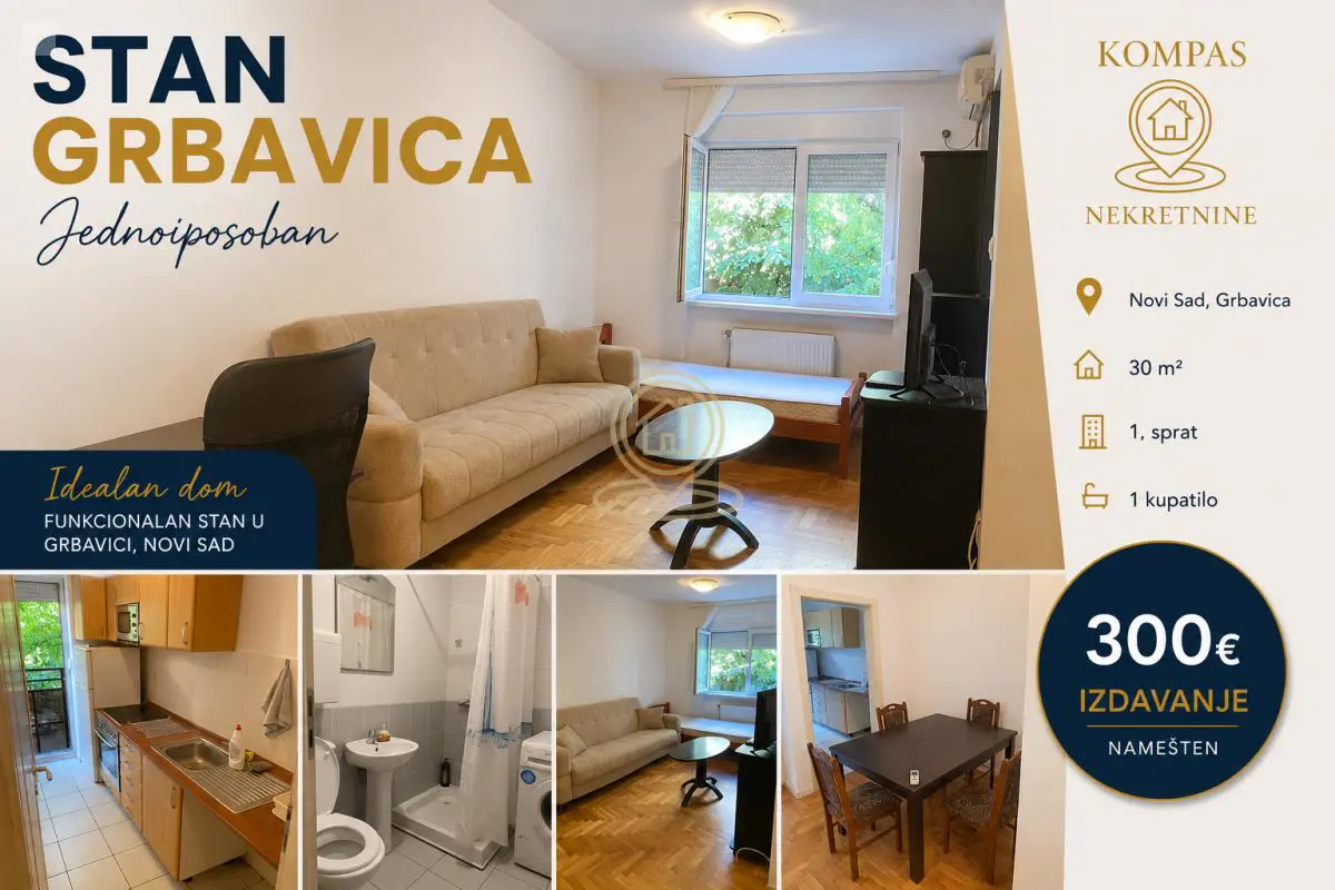  uknjizeni Jednoiposoban stanovi Grbavica - 300 evra 