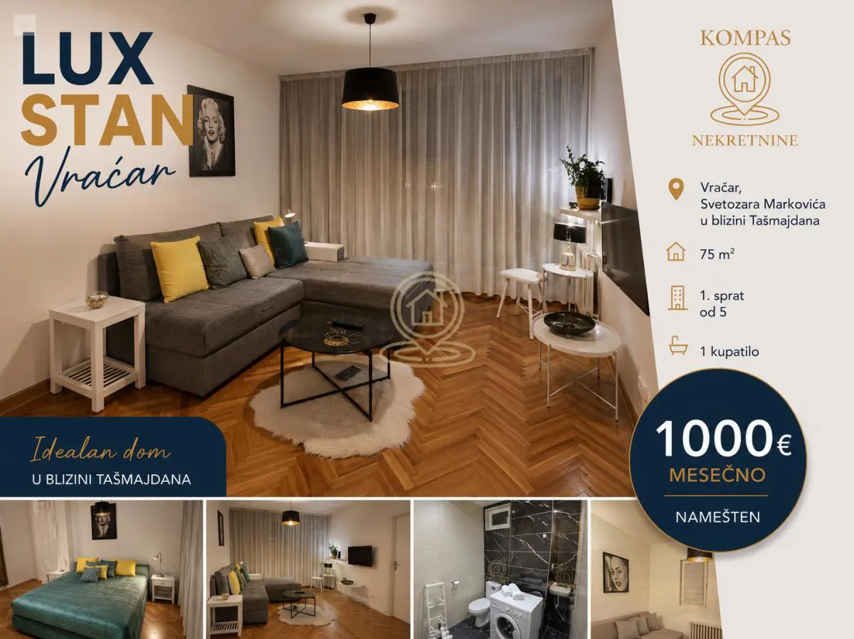 Trosoban stanovi Vračar - 1000 evra 