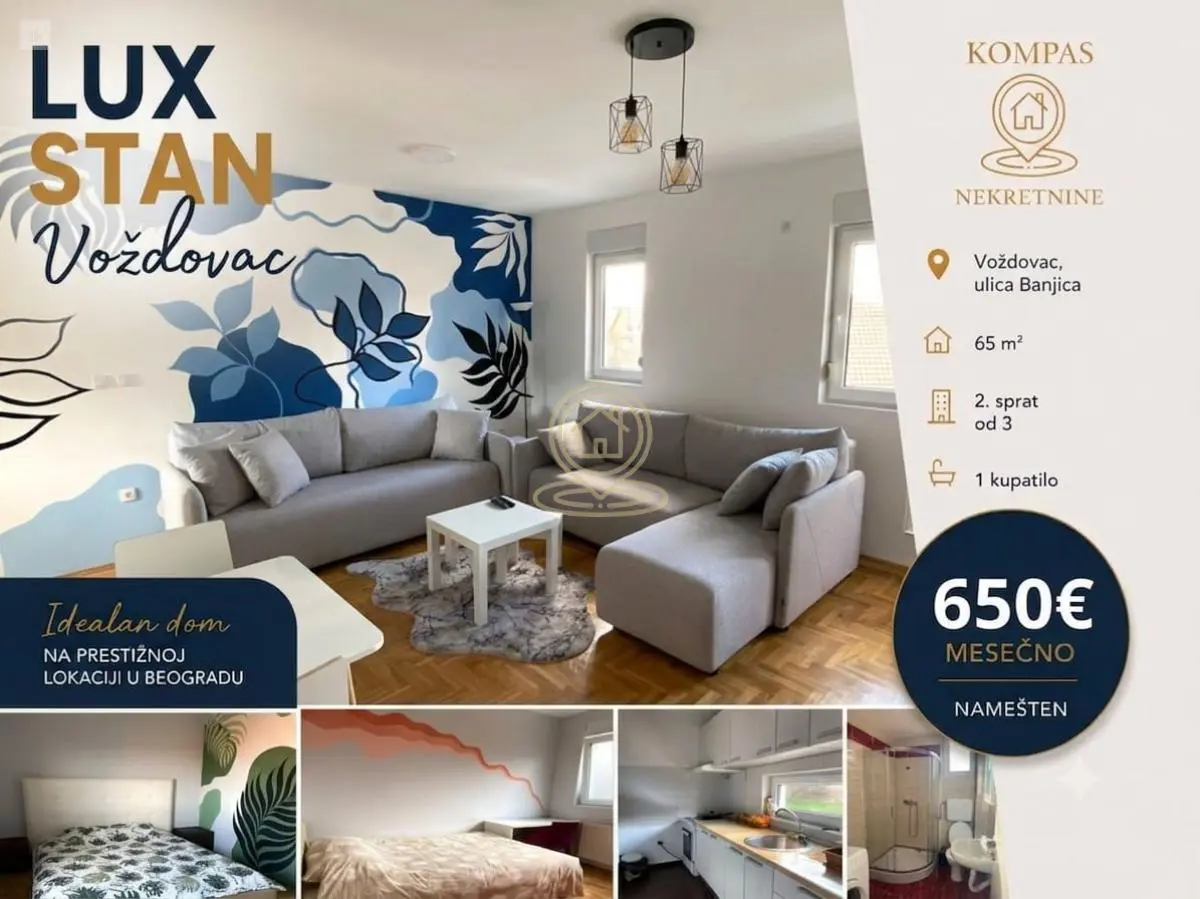  novogradnja Trosoban stanovi Voždovac Banjica I II 650 evra 