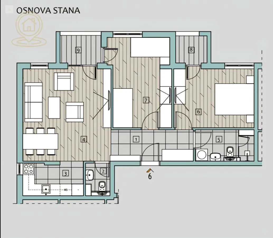 stanovi Niš Obilićev venac  novogradnja Trosoban 