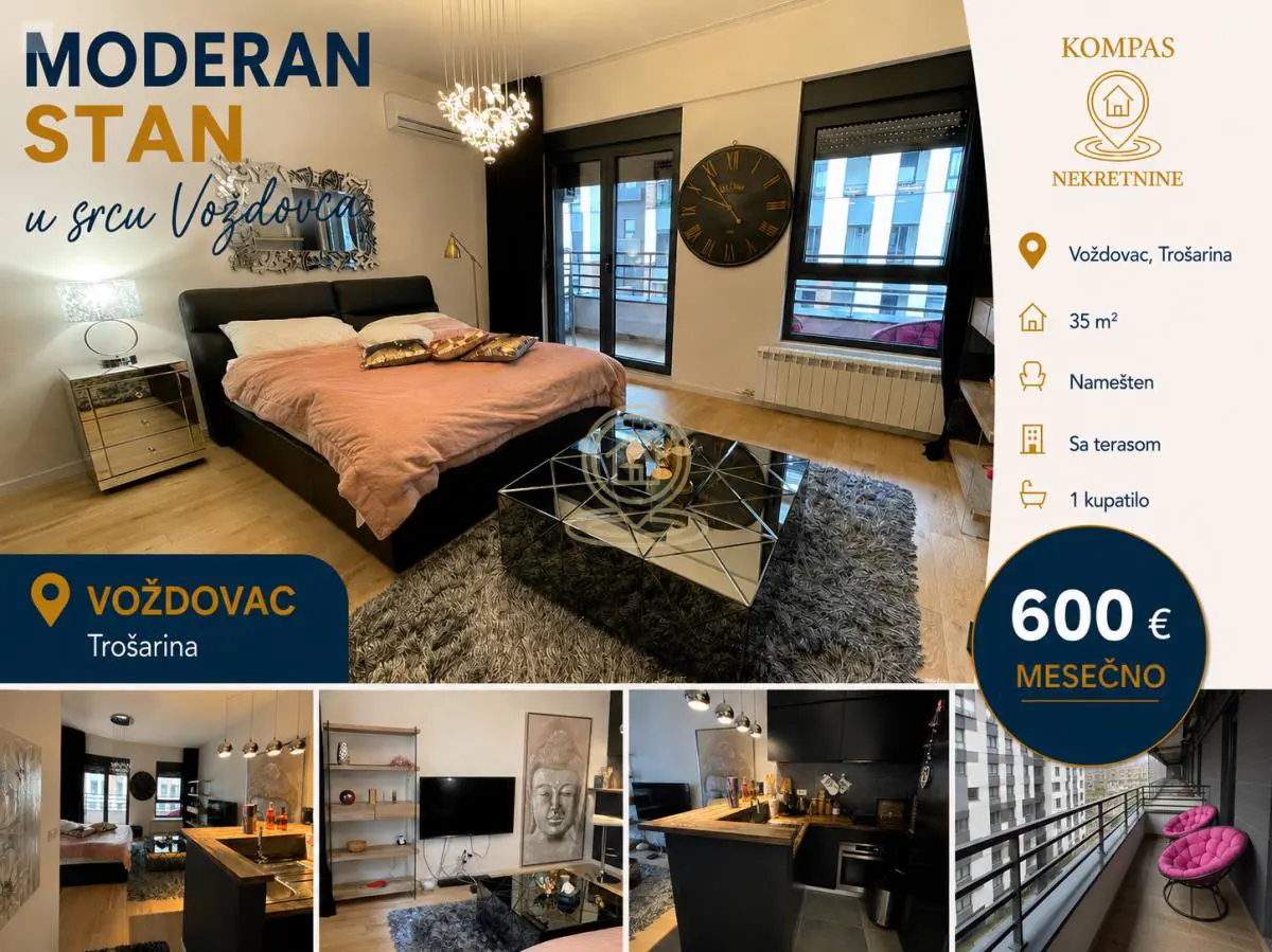  novogradnja Jednosoban stanovi Voždovac Trošarina 600 evra 