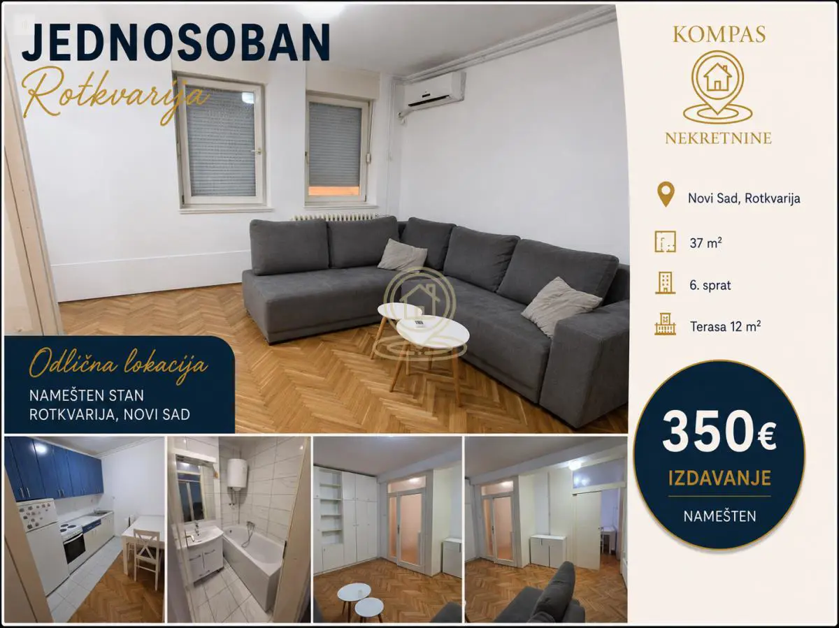 Novi Sad Bulevar Oslobođenja Jednosoban stanovi 350 evra 