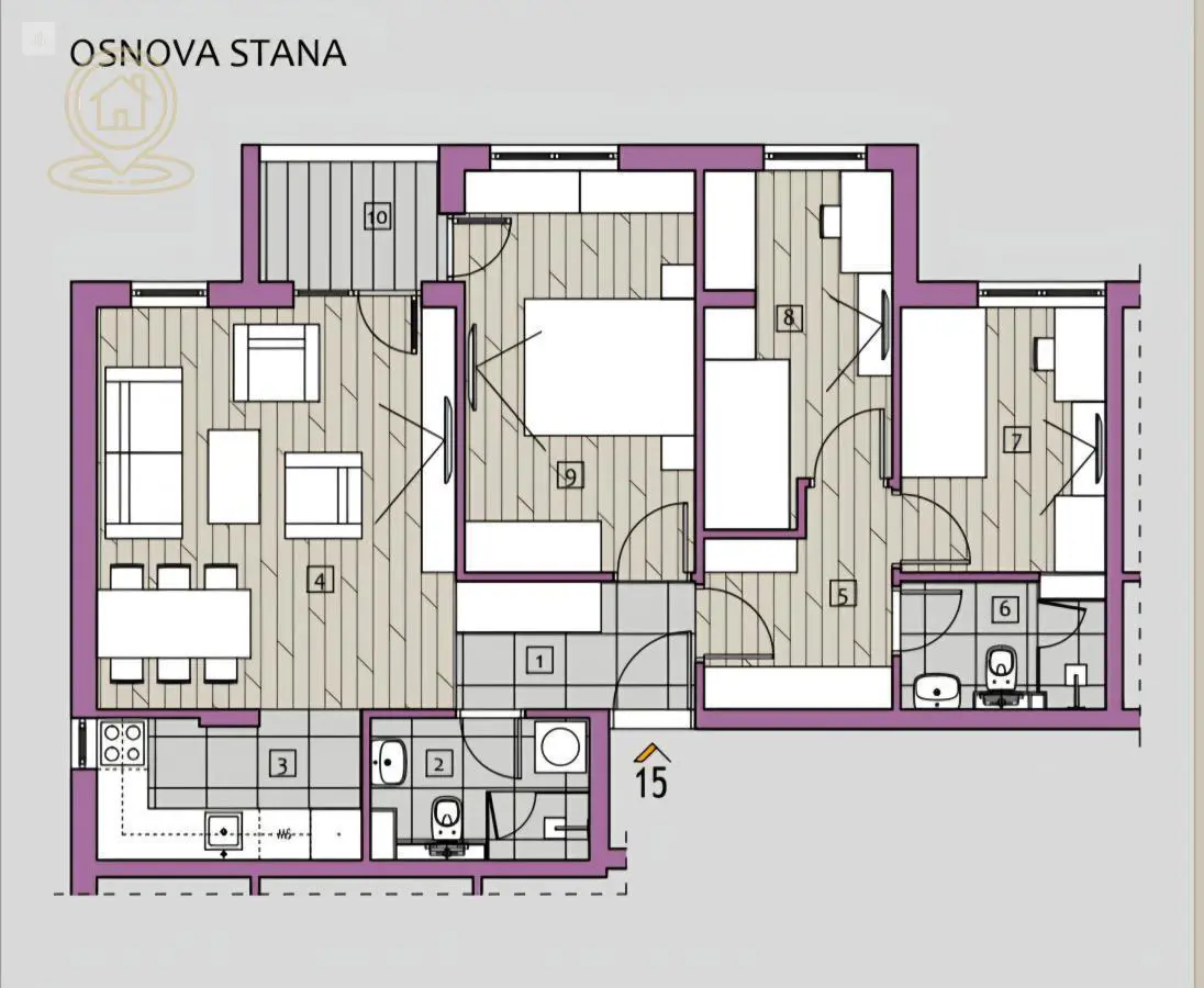 Niš Stari Grad  novogradnja Troiposoban stanovi 198000 evra 