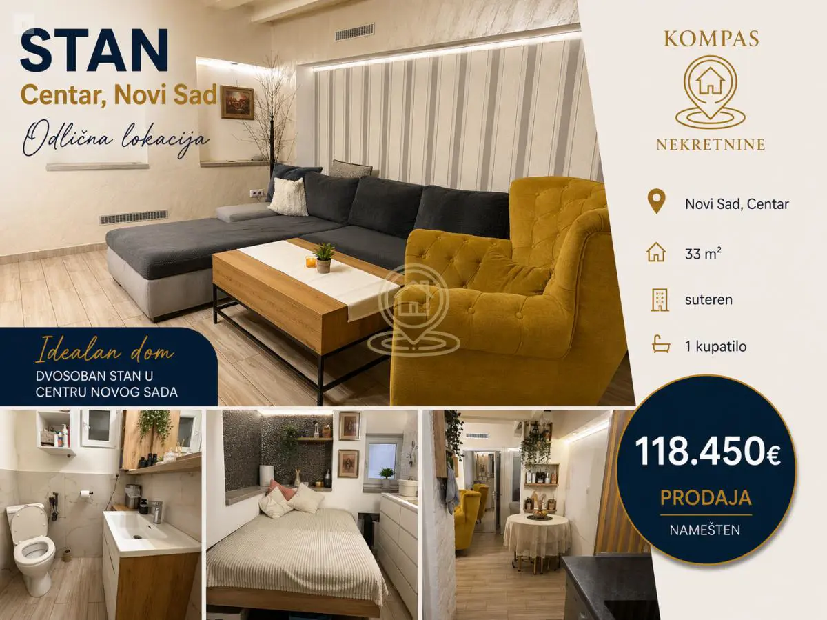 stanovi Novi Sad  uknjizeni Dvosoban 