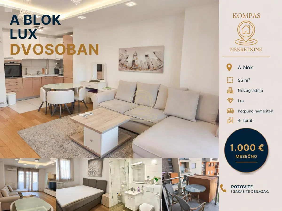 Beograd Novi Beograd Dvosoban stanovi 1009 evra 