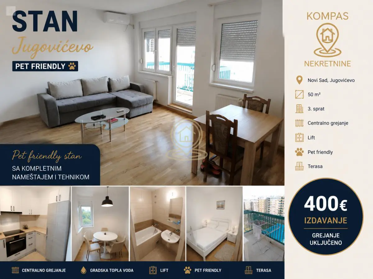 Novi Sad Jugovićevo  novogradnja Jednosoban stanovi 400 evra 