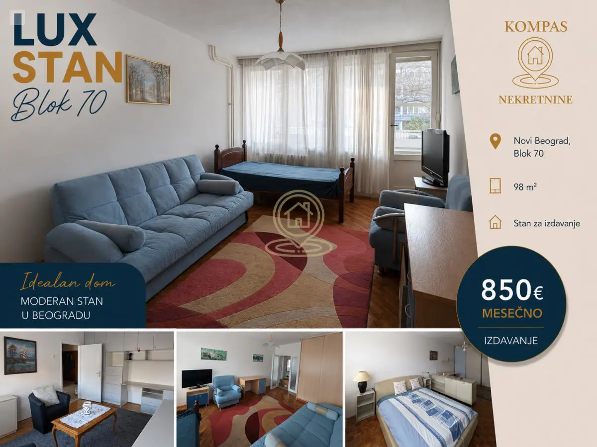 stanovi Beograd Blok 70 Trosoban 