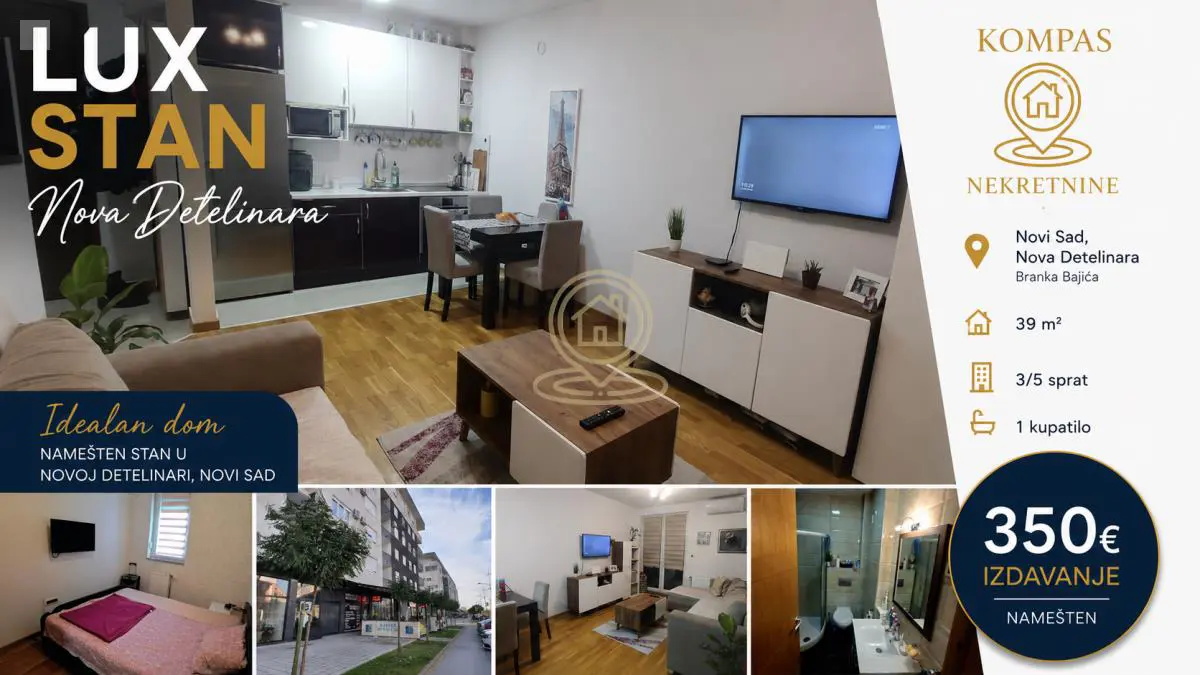 stanovi Novi Sad Branka Bajica  novogradnja  uknjizeni Jednoiposoban 
