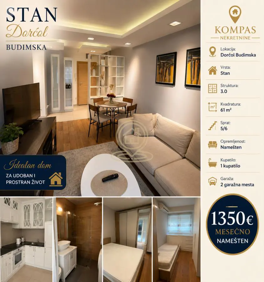 Beograd Stari Grad  novogradnja Trosoban stanovi 1350 evra 