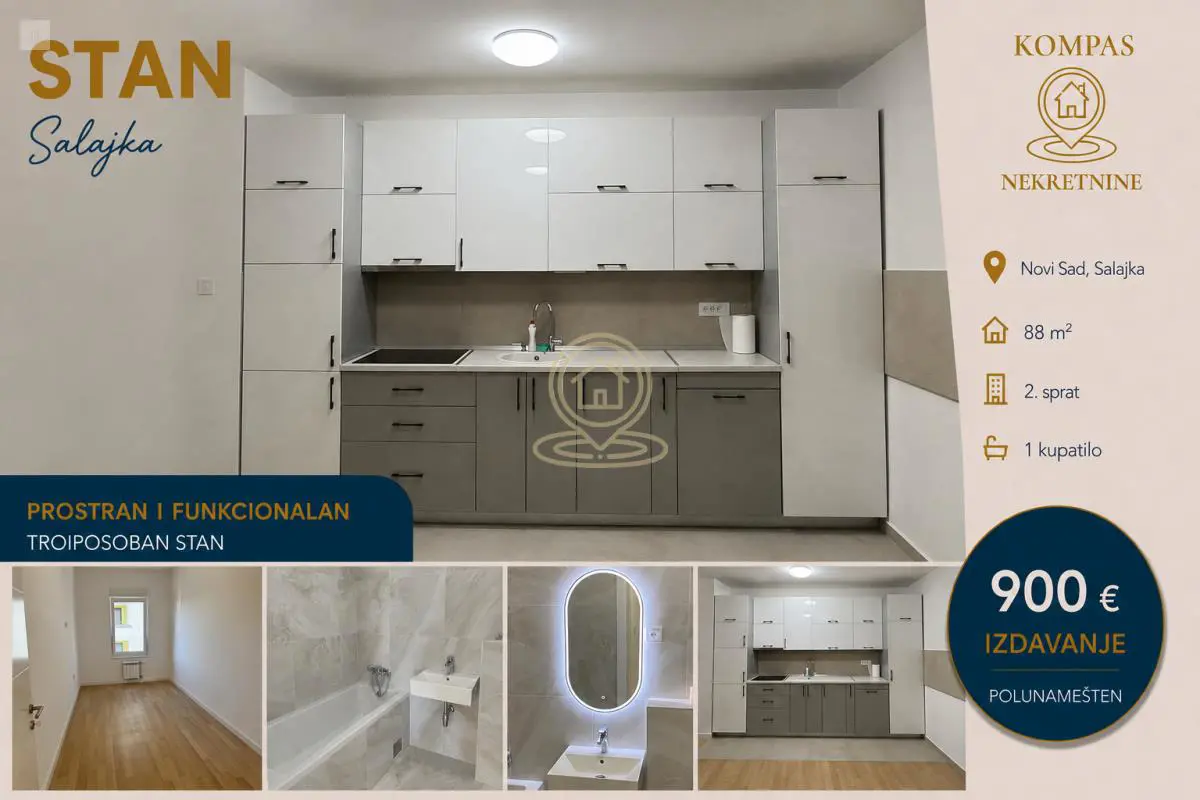  novogradnja Troiposoban stanovi Salajka - 900 evra 